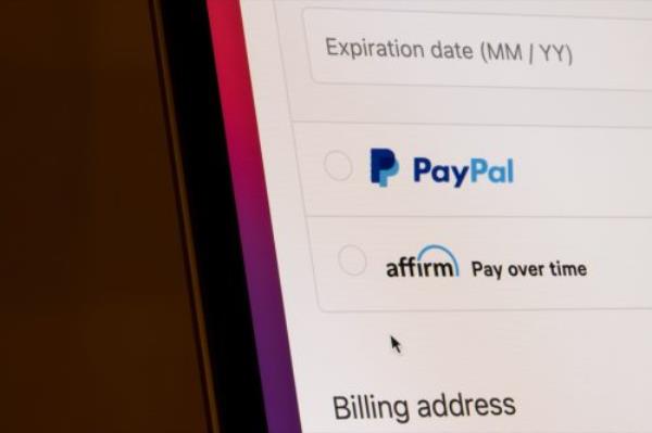 Portland, OR, USA - Mar 13, 2021: PayPal and Affirm payment options are seen on an o<em></em>nline store's checkout page. Affirm is a fintech company providing installment loans to co<em></em>nsumers at the POS.